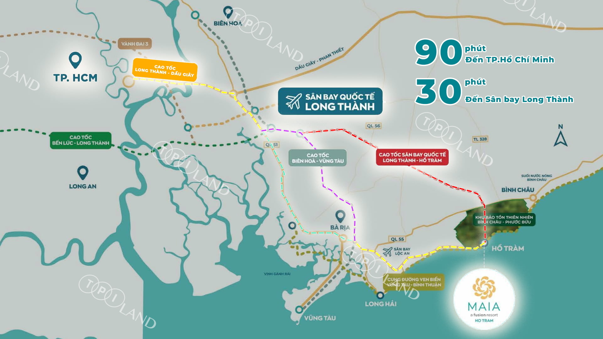 Bản Đồ Vị Trí Maia Resort Hồ Tràm