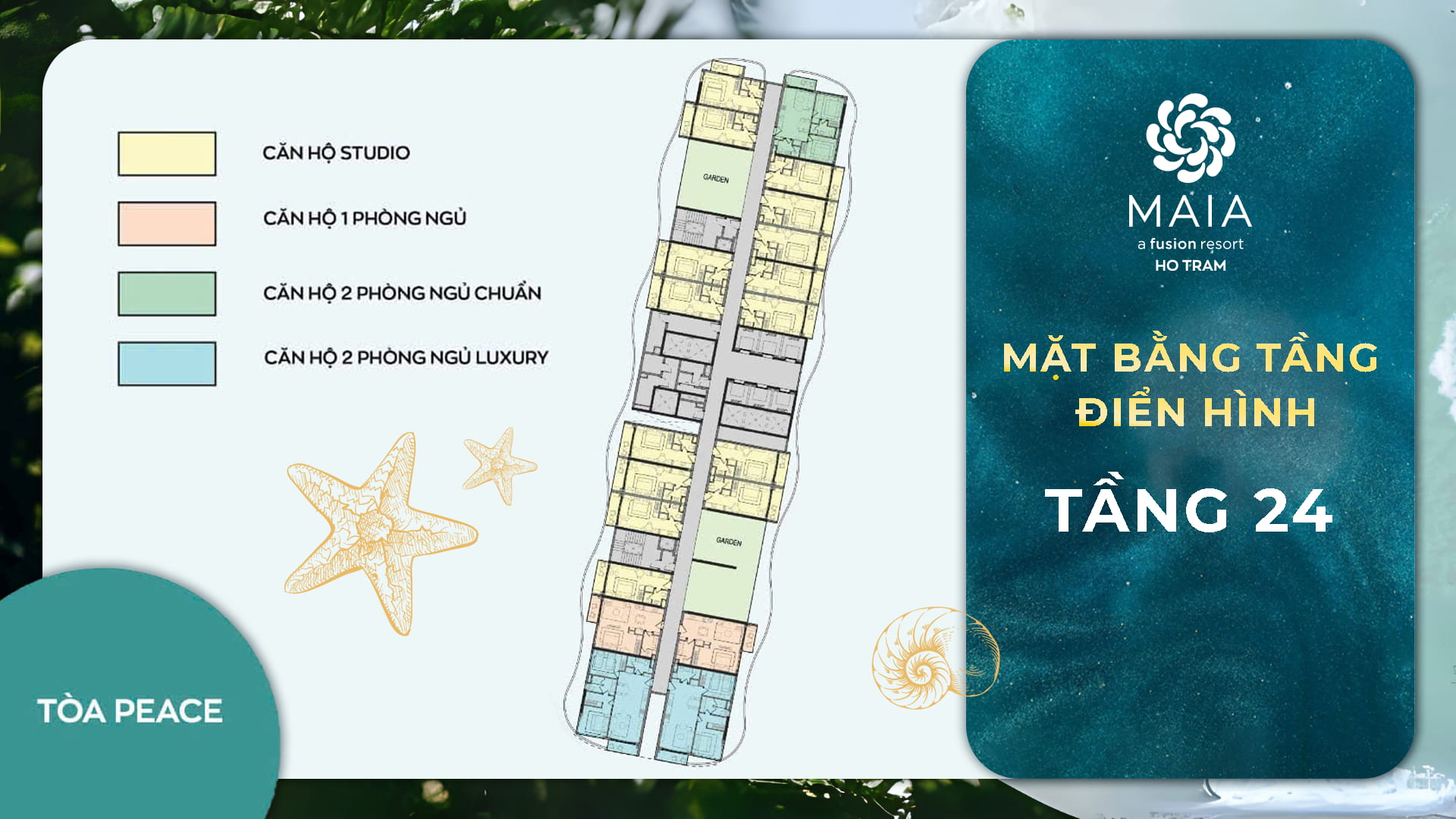 Mặt bằng tầng 24 Maia Resort Hồ Tràm