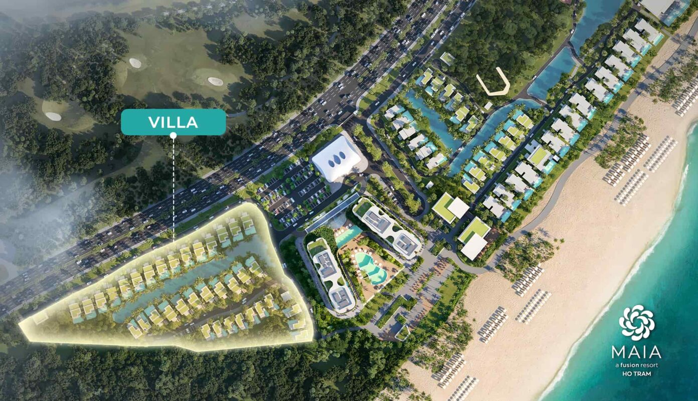 Phân khu Villa Maia Resort Hồ Tràm